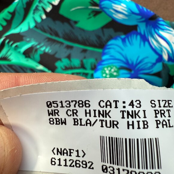Lands' End Women's 4, 2-10 LONG Floral Print High Neck Swimwear Tankini Top Chlo - Picture 7 of 9